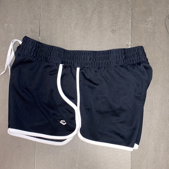 Pony Large Black White Drawstring Athletic Shorts - Picture 2 of 10